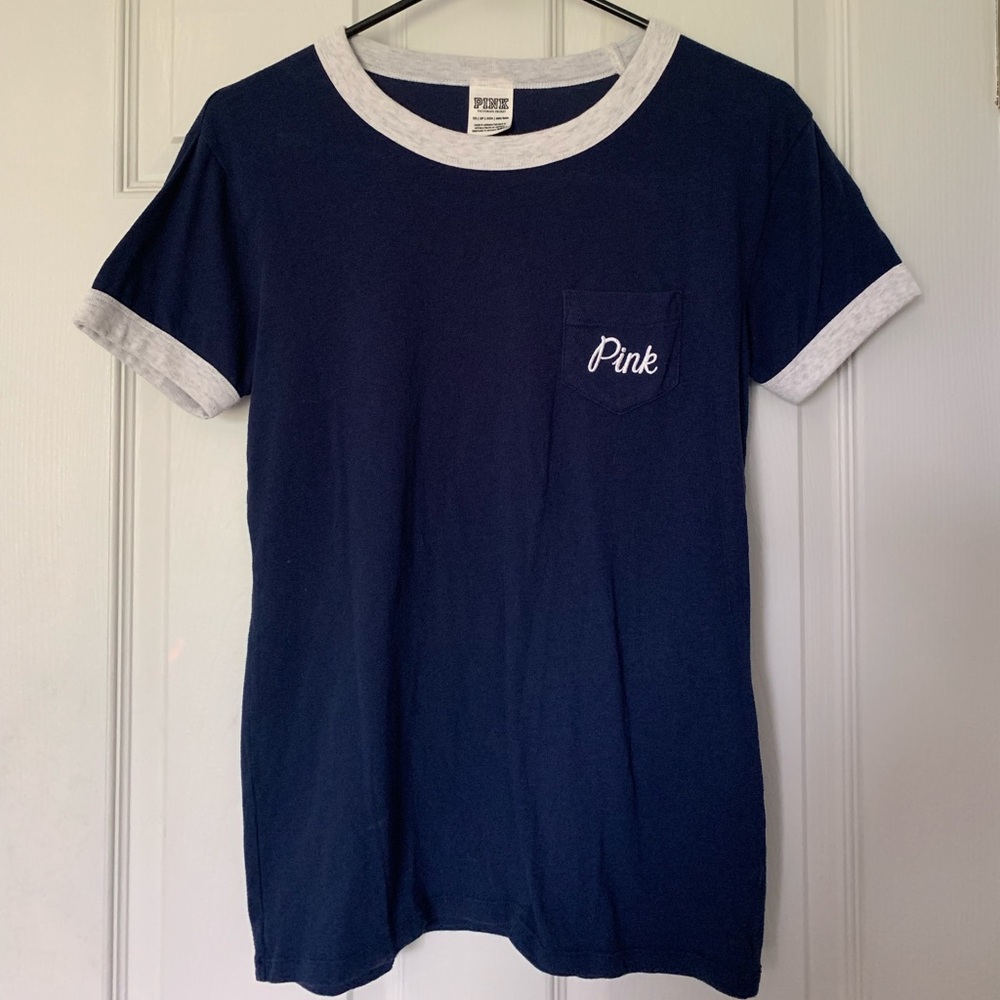 PINK NAVY BLUE TEE